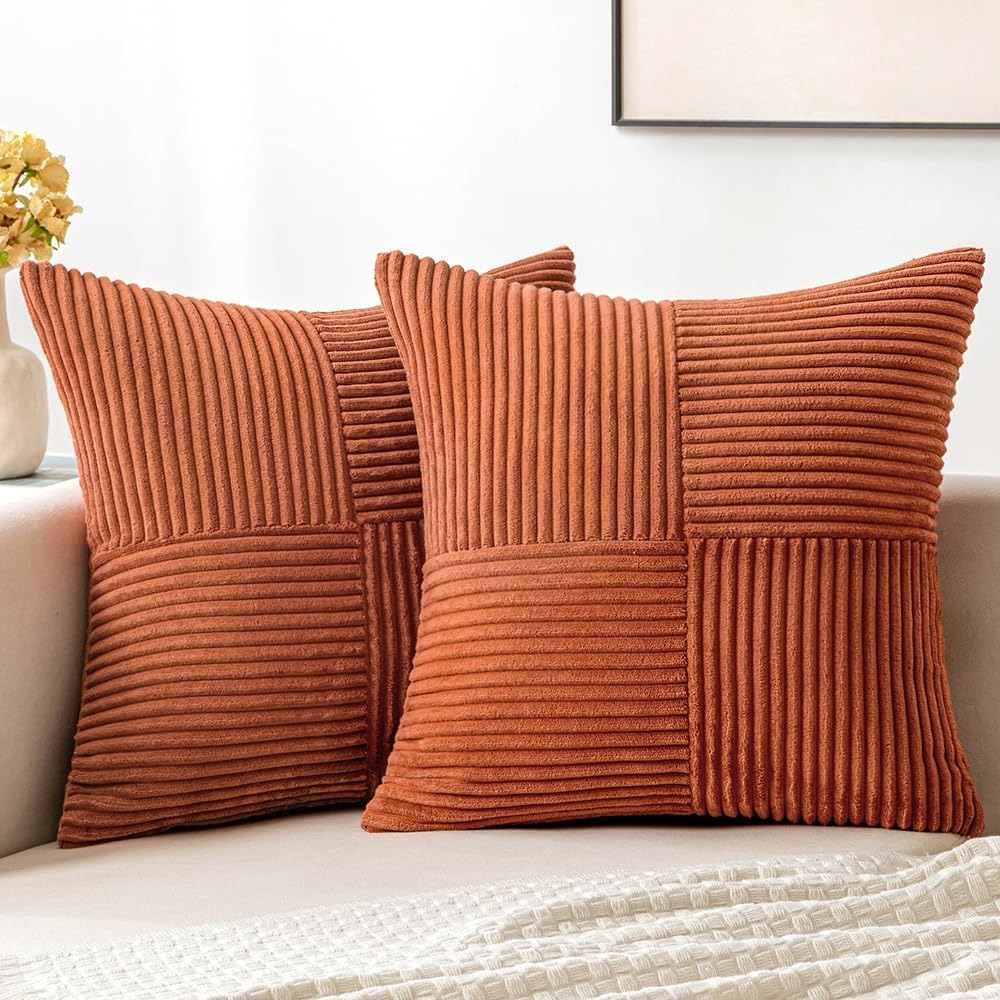 Pillow Cover 20X20 - Rust Boho Throw Pillow Cover 18x18