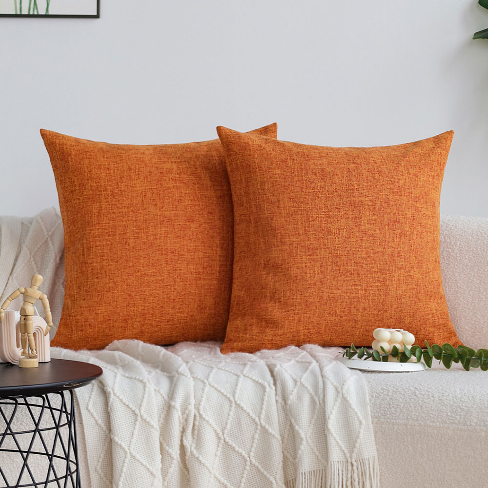 Pillow Cover 20X20 - Orange Cushion Cover Sofa Decorative Throw