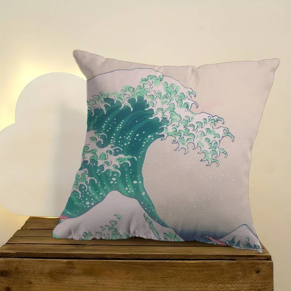 Green wave pattern  Cushion Co - đánh giá và giá Pillow Cover 20X20