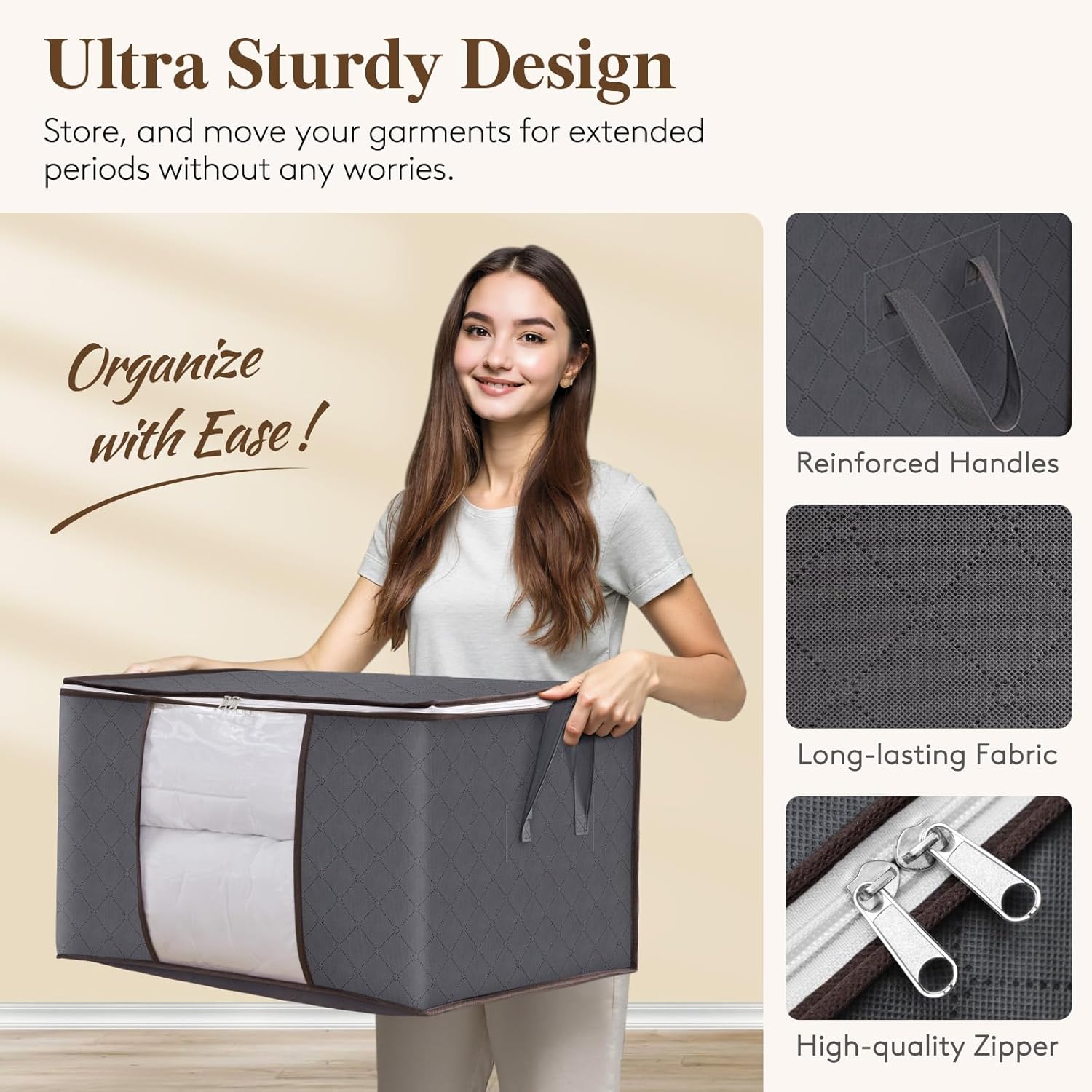 Large Capacity Clothes Storage - đánh giá và giá Linum Home Textiles