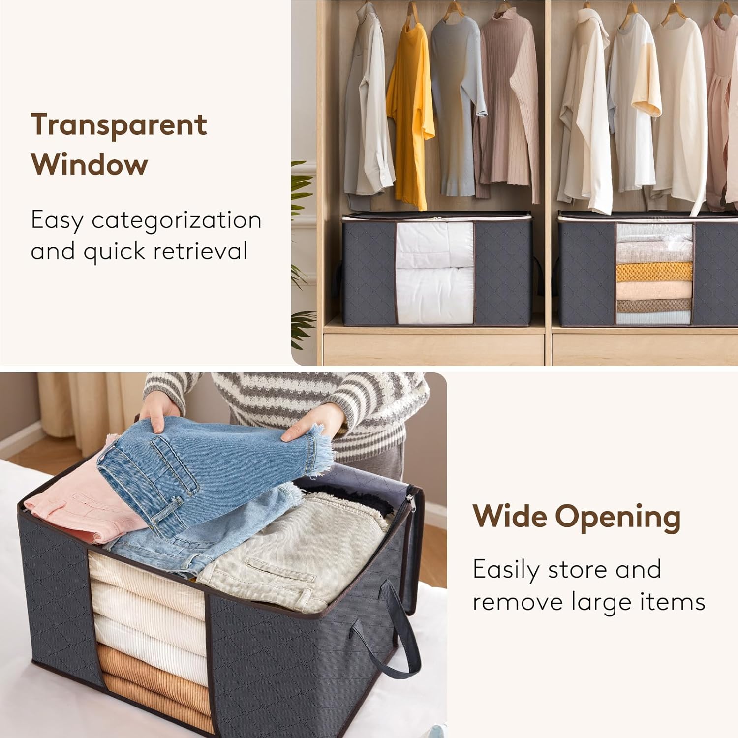 Large Capacity Clothes Storage - đánh giá và giá Linum Home Textiles