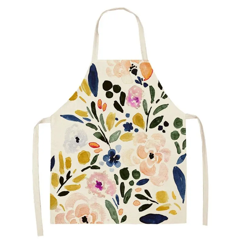 Peony flower linen apron kitch - đánh giá và giá Linum Home Textiles
