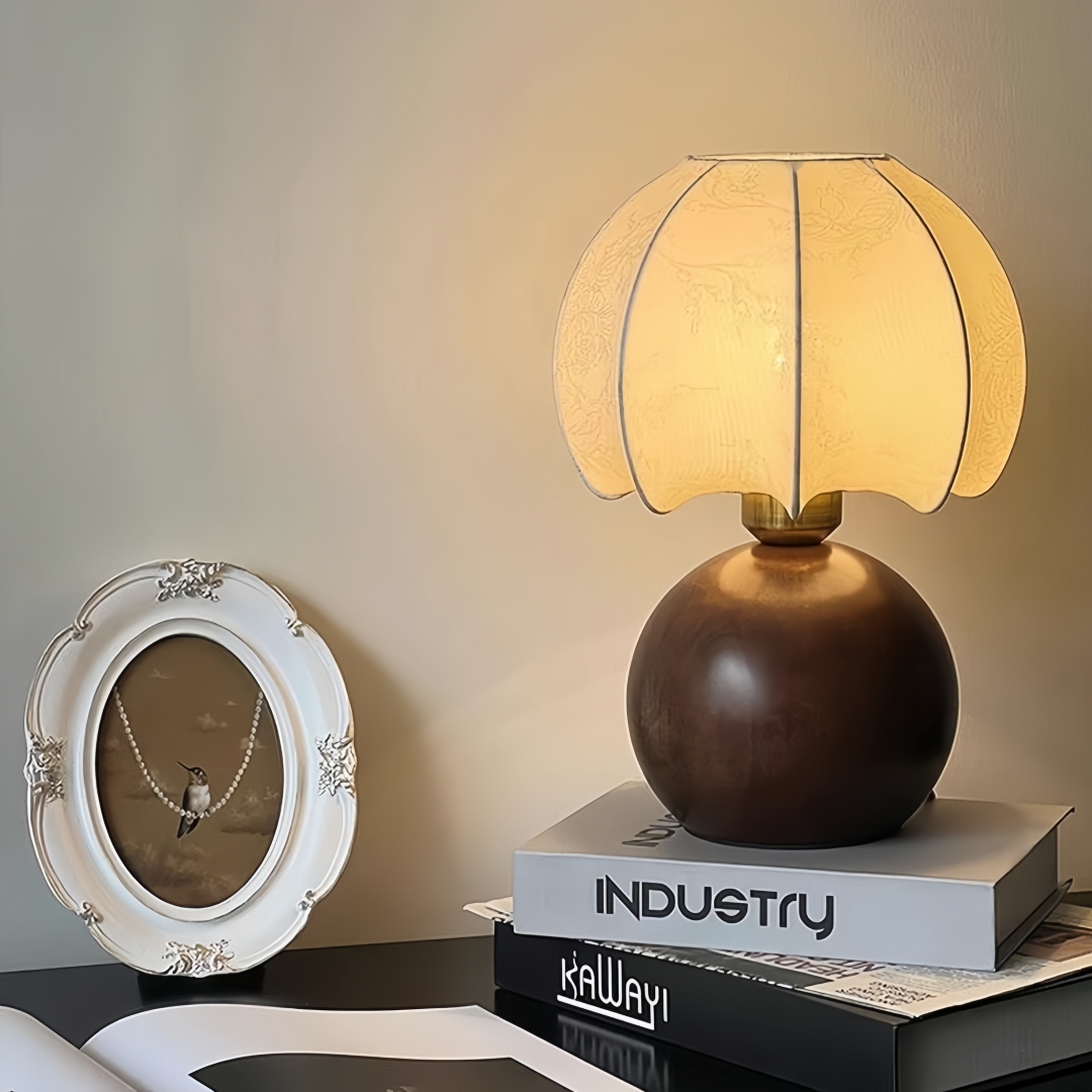Vintage floral table lamp, med - đánh giá và giá Home And Textiles