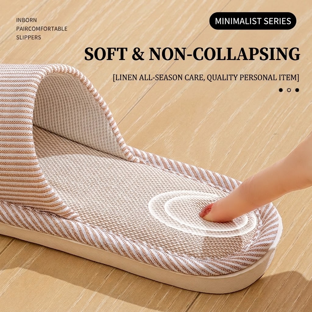 Breathable Flax Linen Slippers - đánh giá và giá Home And Textiles