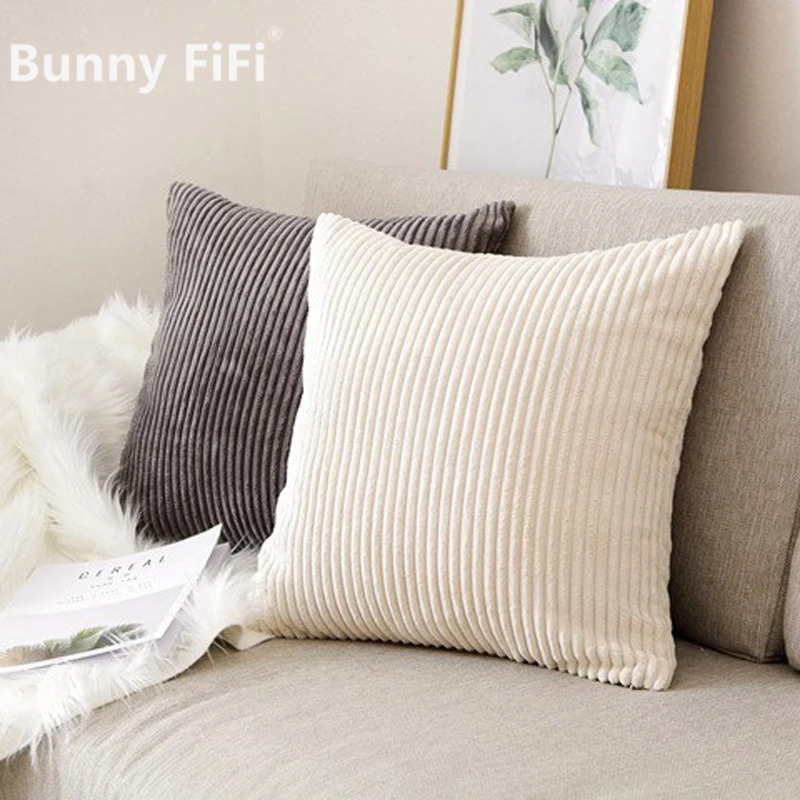 Corduroy Striped Cushion Cover - đánh giá và giá Pillow Cover 20X20